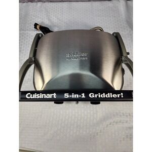 Cuisinart GR-4N 5-in-1 Griddle Grill Griddler Panini Press Maker Stainless